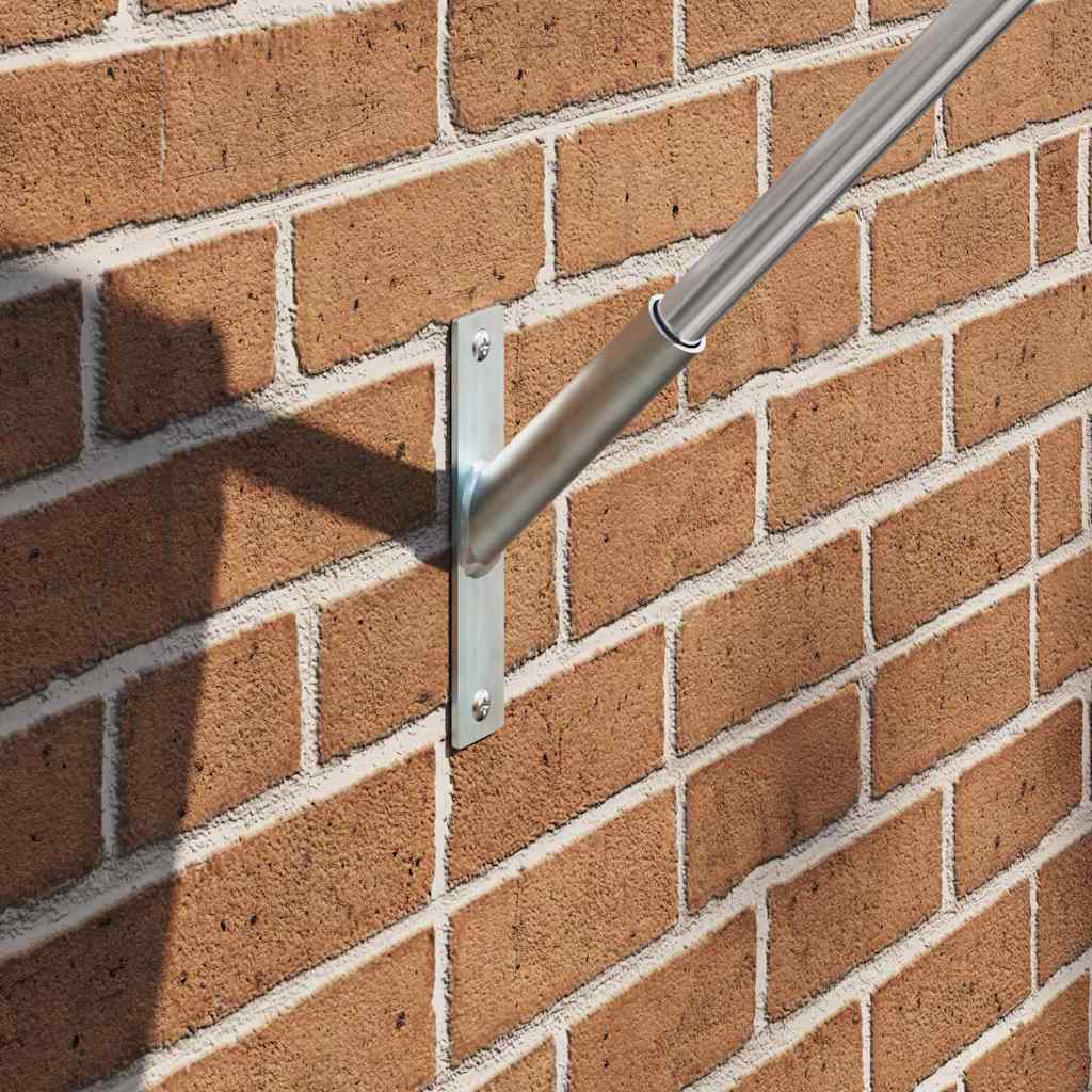 Flag Pole Holder Silver 15 x 3 cm Steel