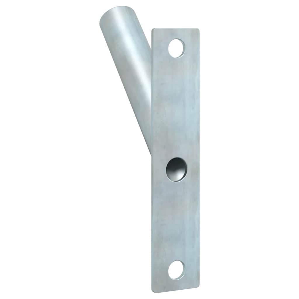 Flag Pole Holder Silver 15 x 3 cm Steel