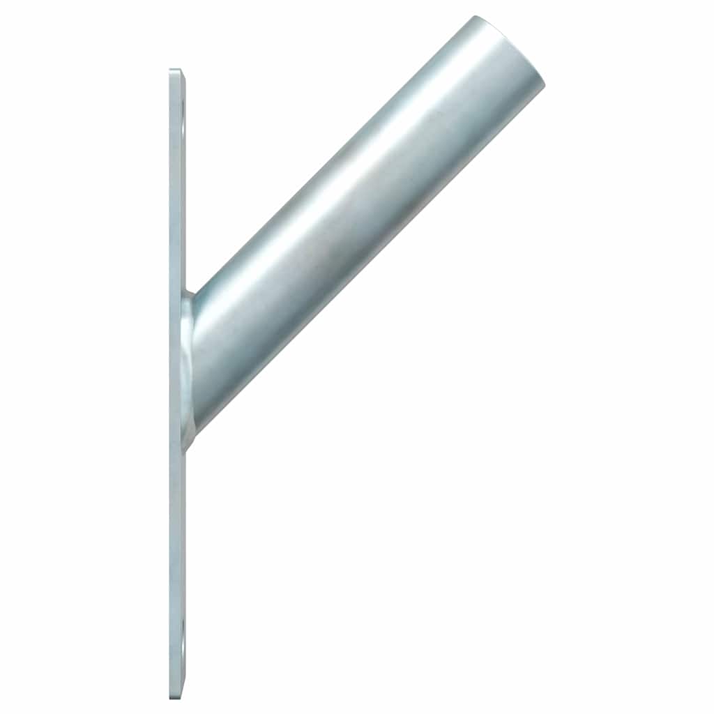 Flag Pole Holder Silver 15 x 3 cm Steel
