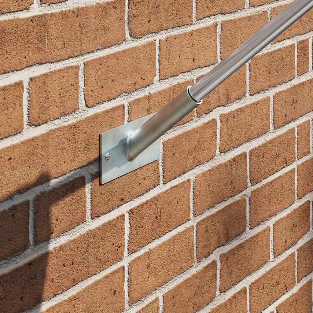 Flag Pole Holder Silver 13 x 6 cm Steel