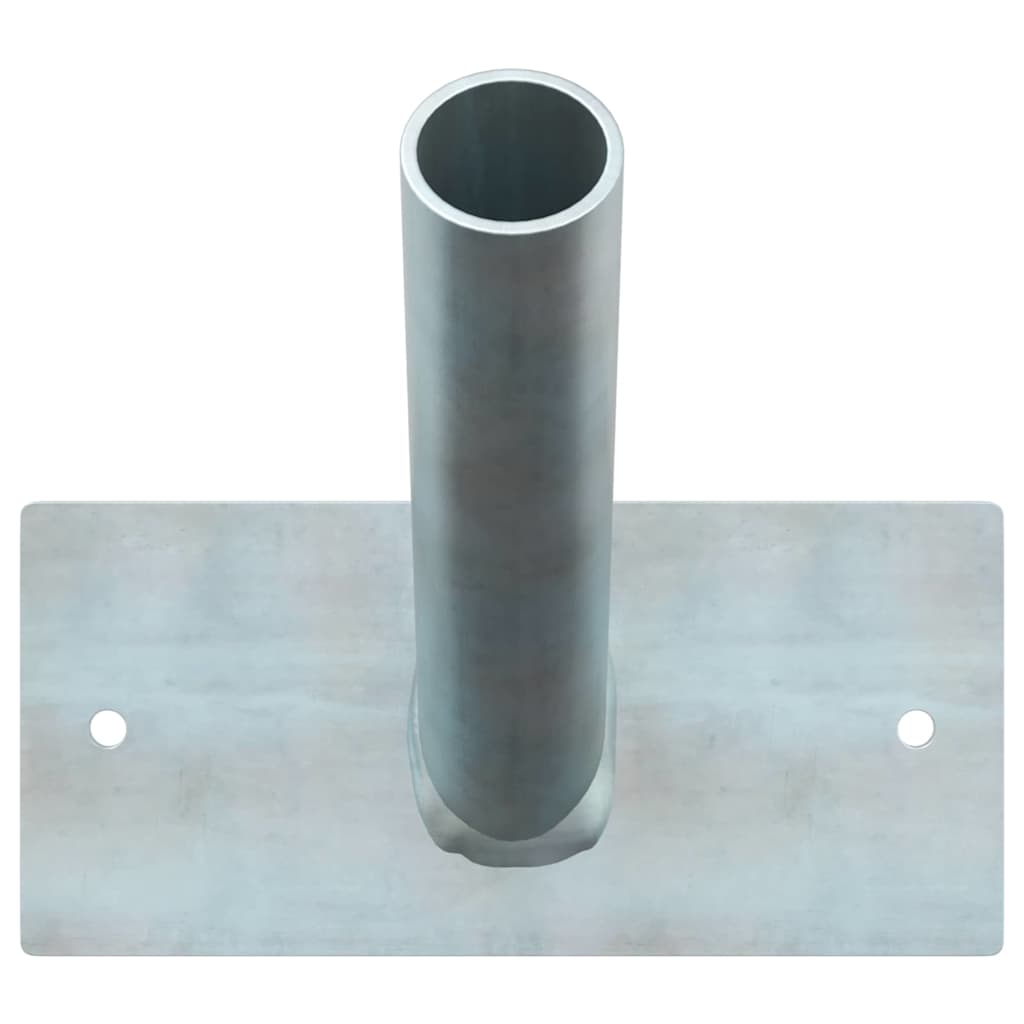 Flag Pole Holder Silver 13 x 6 cm Steel