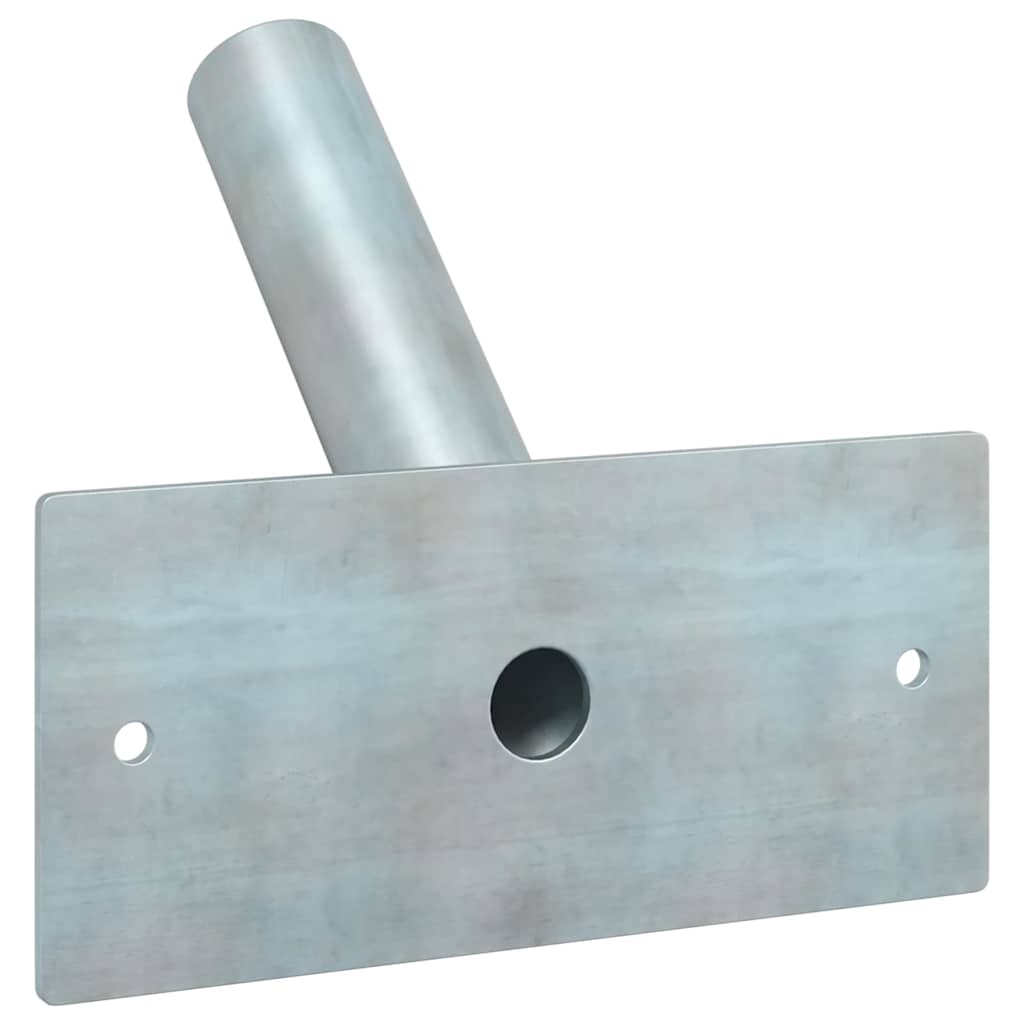 Flag Pole Holder Silver 13 x 6 cm Steel