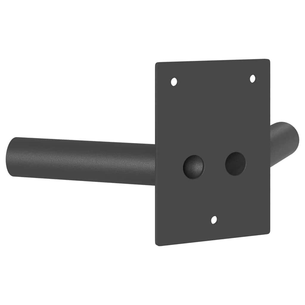 Flag Pole Holder Black 11.5 x 7.5 cm Steel