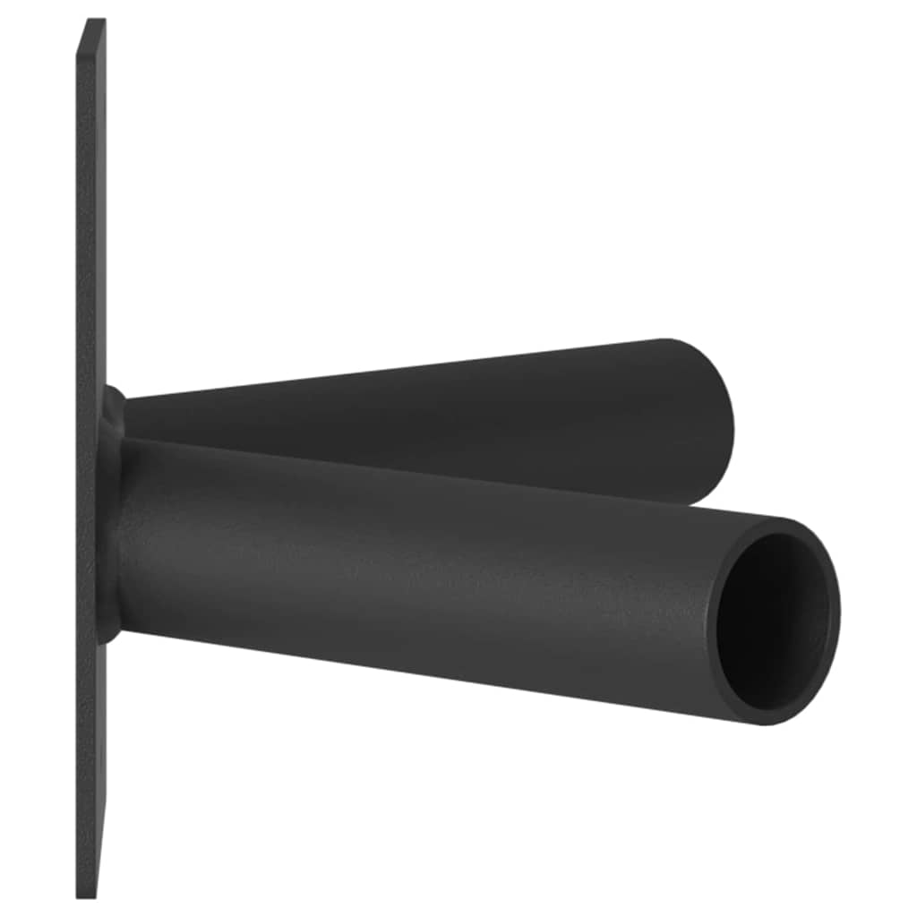 Flag Pole Holder Black 11.5 x 7.5 cm Steel