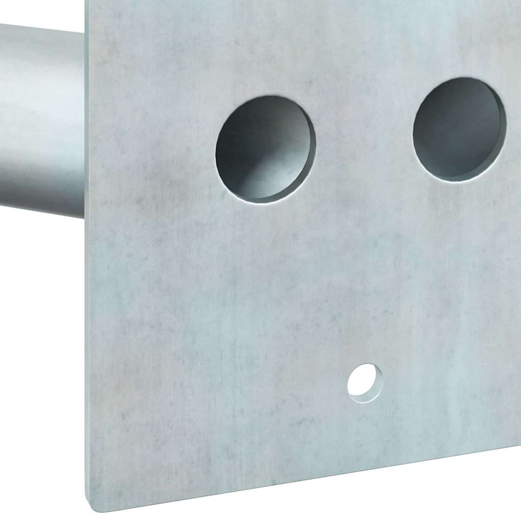 Flag Pole Holder Silver 11.5 x 7.5 cm Steel