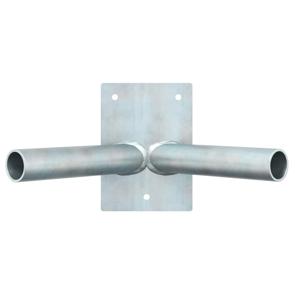 Flag Pole Holder Silver 11.5 x 7.5 cm Steel