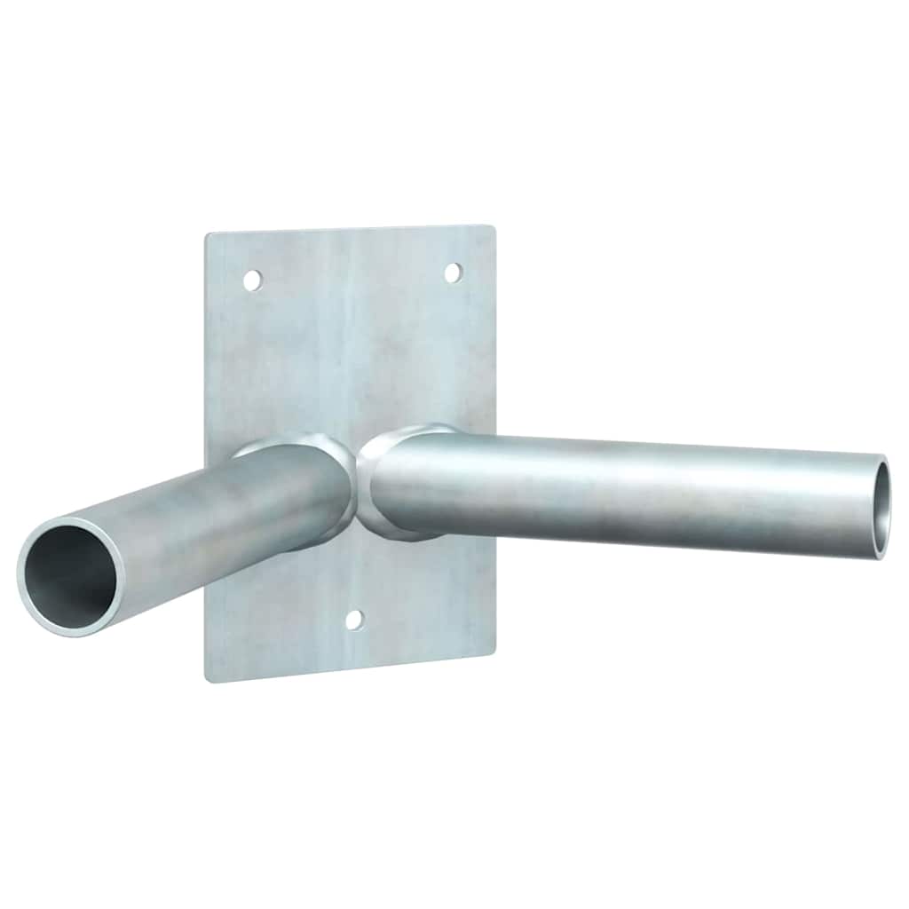 Flag Pole Holder Silver 11.5 x 7.5 cm Steel