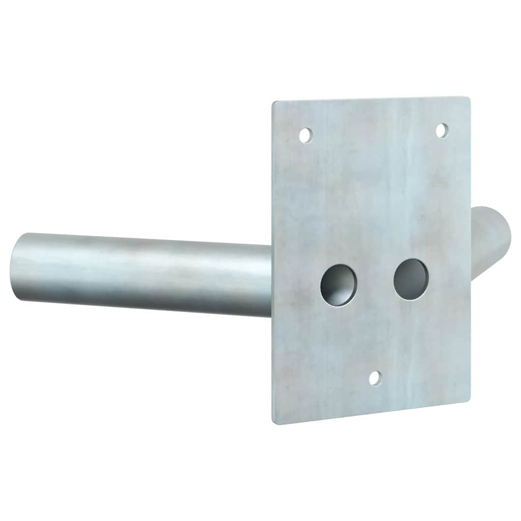 Flag Pole Holder Silver 11.5 x 7.5 cm Steel