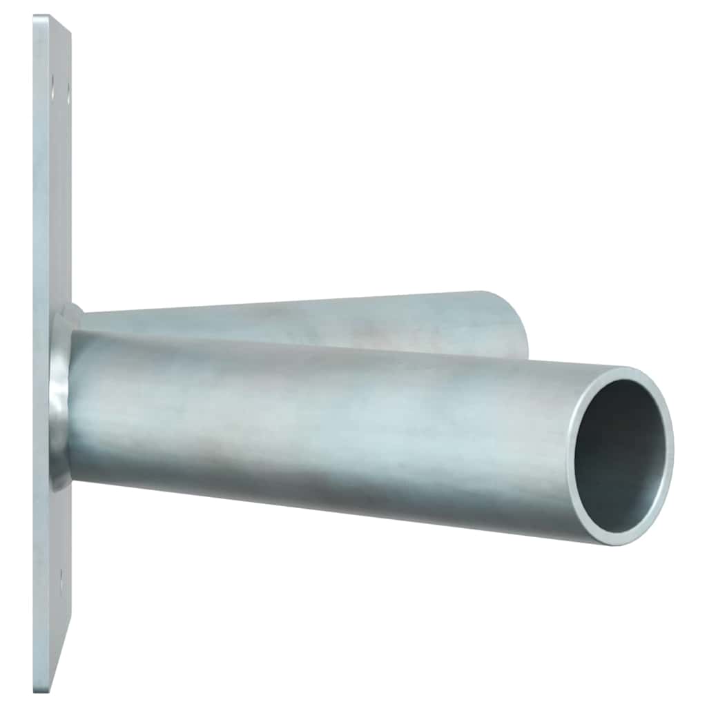 Flag Pole Holder Silver 11.5 x 7.5 cm Steel