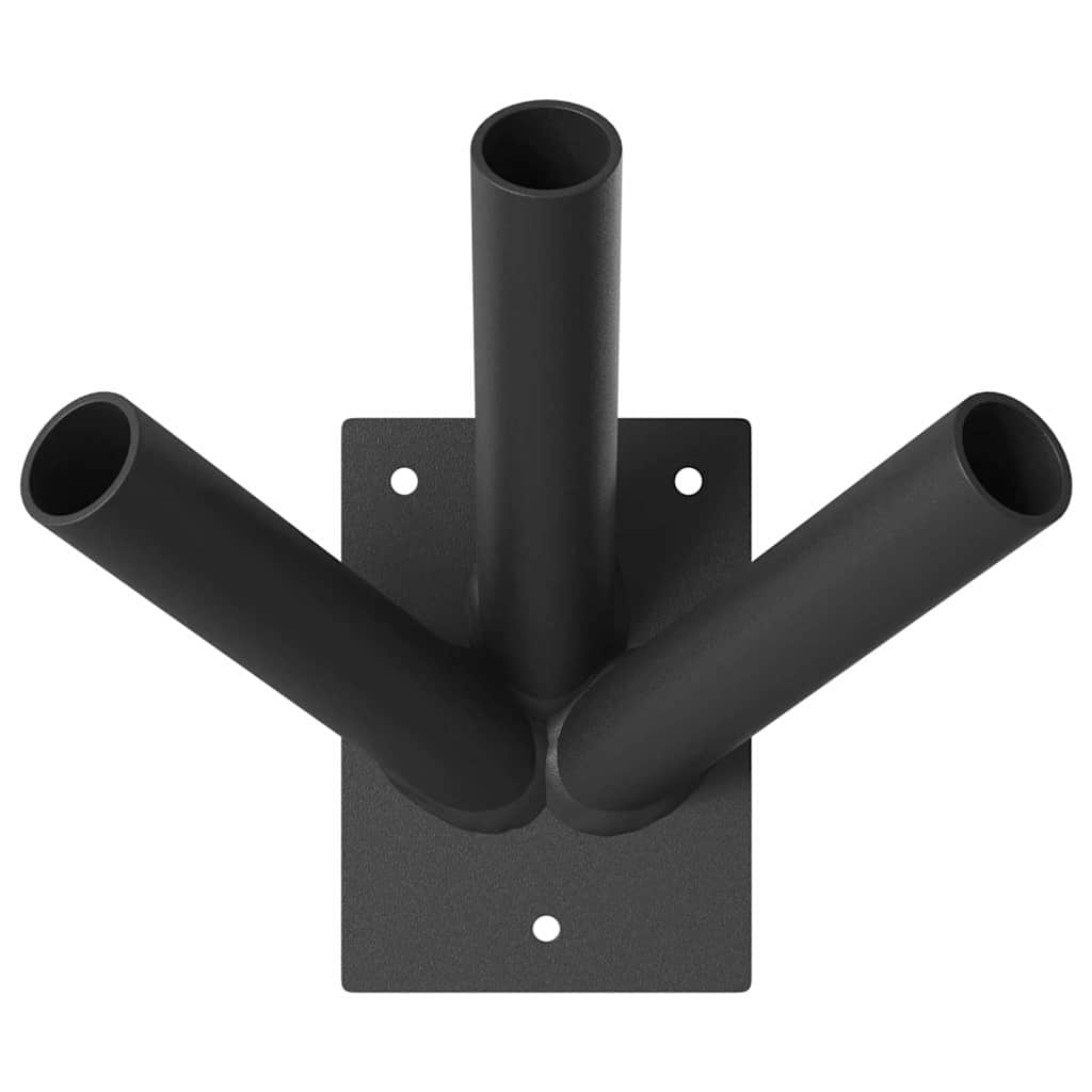 Flag Pole Holder Black 10.5 x 7.5 cm Steel