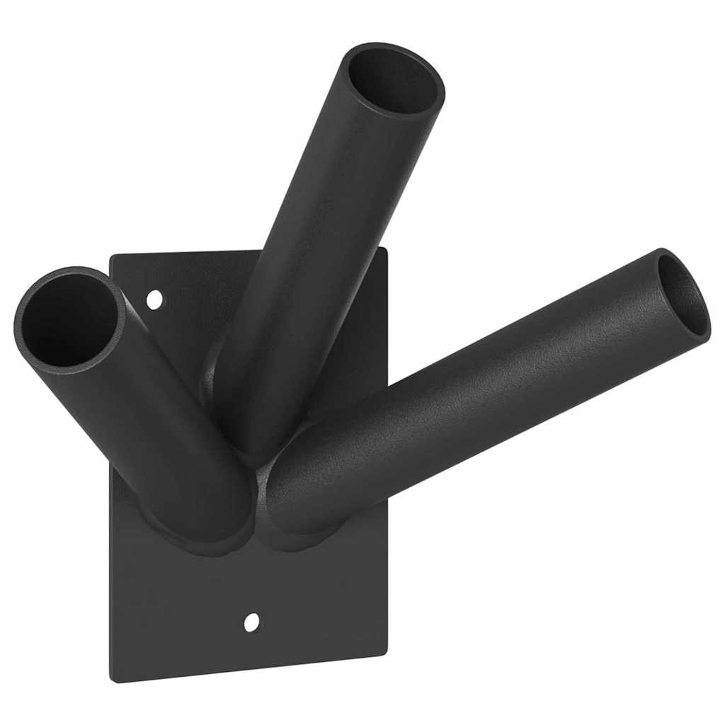 Flag Pole Holder Black 10.5 x 7.5 cm Steel