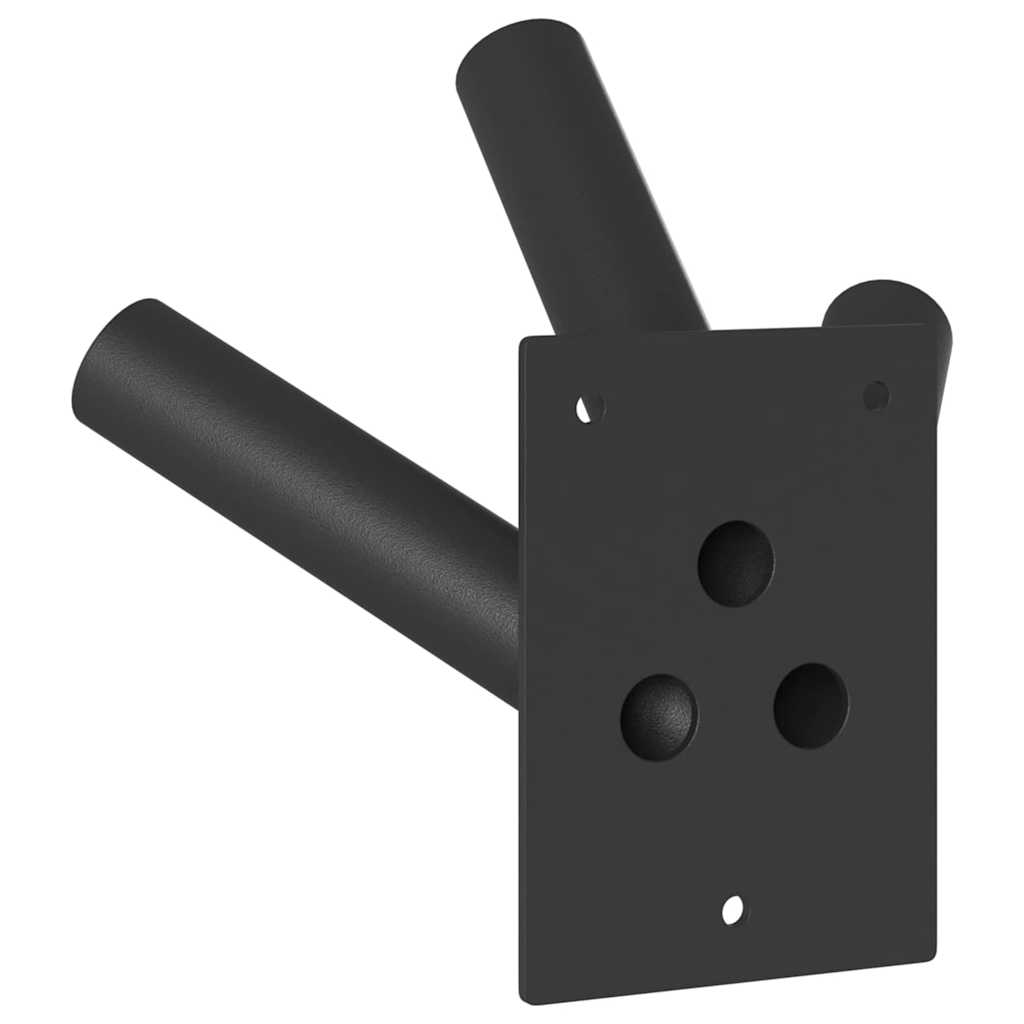 Flag Pole Holder Black 10.5 x 7.5 cm Steel