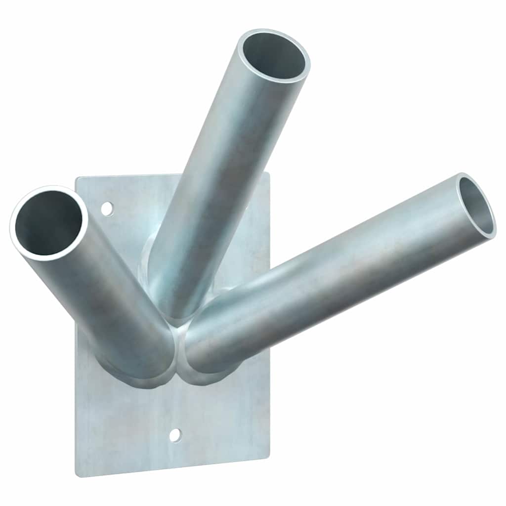 Flag Pole Holder Silver 10.5 x 7.5 cm Steel