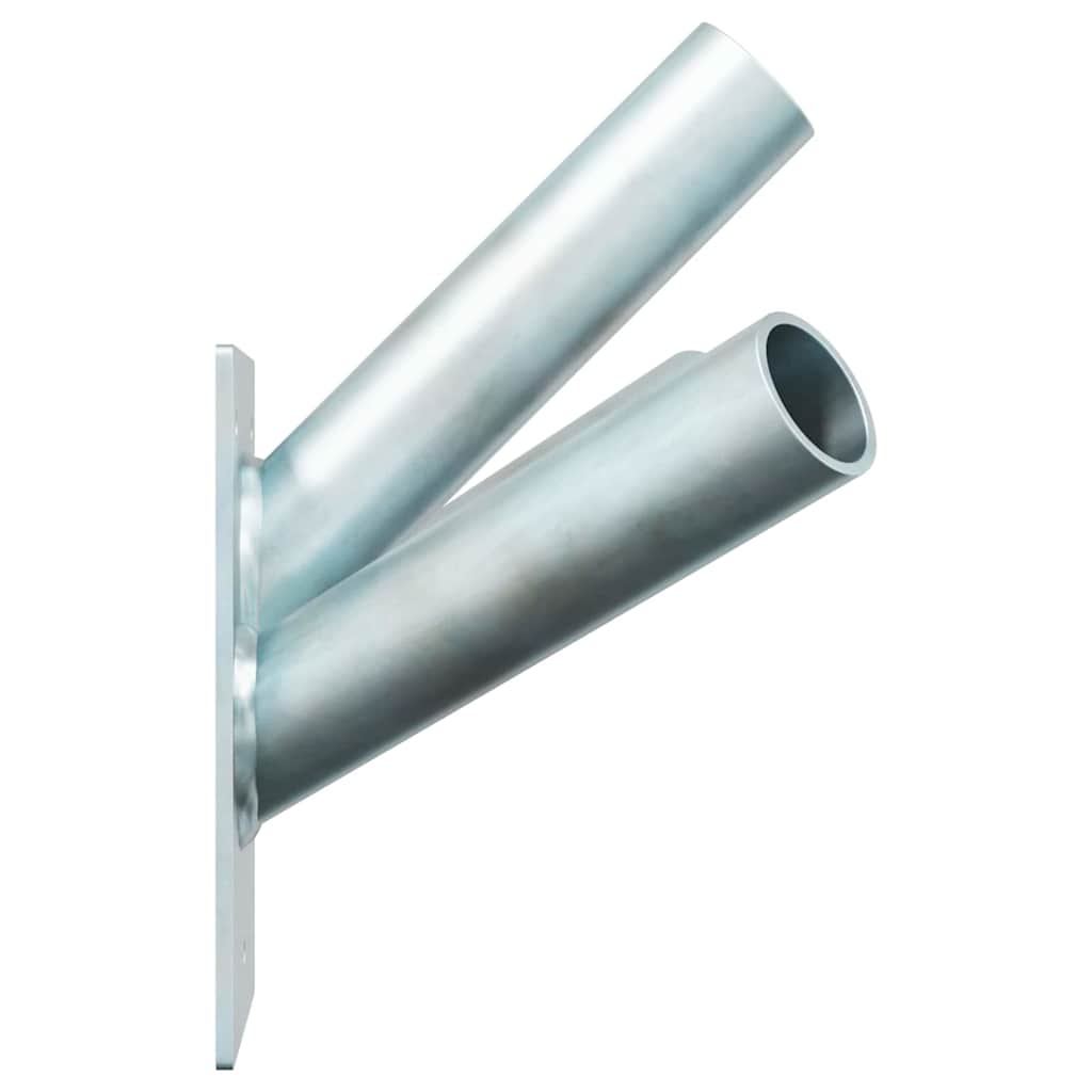 Flag Pole Holder Silver 10.5 x 7.5 cm Steel