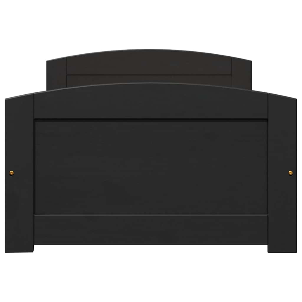 Day Bed with 2 Drawers without Mattress IRUN Black 90x200 cm