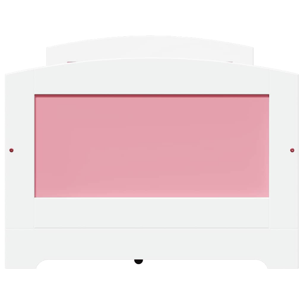 Day Bed with 5 Drawers without Mattress IRUN White&Pink 90x200 cm