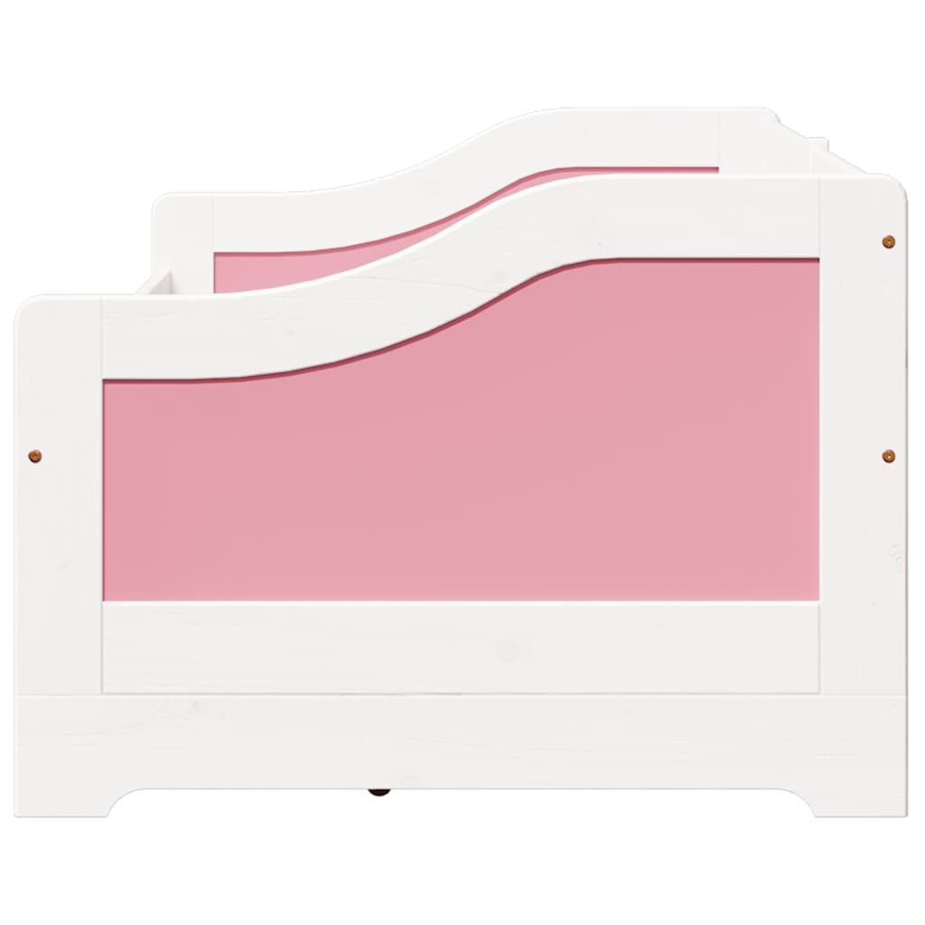 Day Bed with 3 Drawers without Mattress IRUN White&Pink 90x200 cm