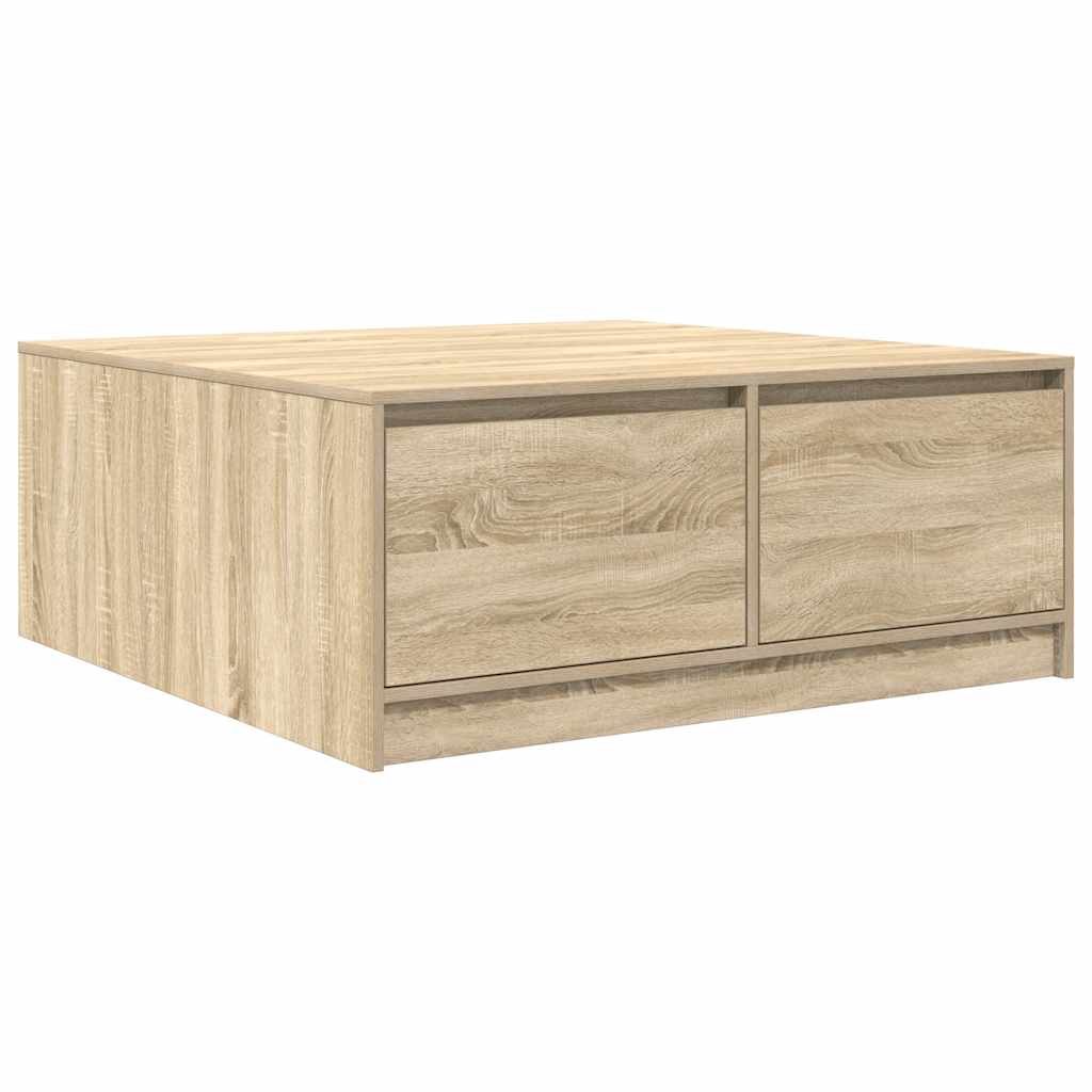 Coffee Table with Drawers Sonoma Oak 100x100x40 cm
