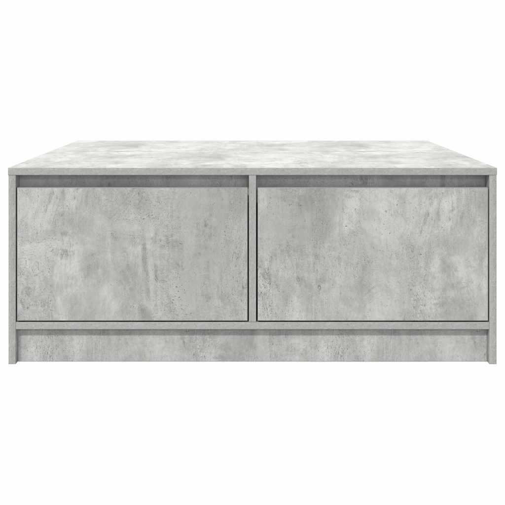Coffee Table with Drawers Concrete Grey 100x100x40 cm