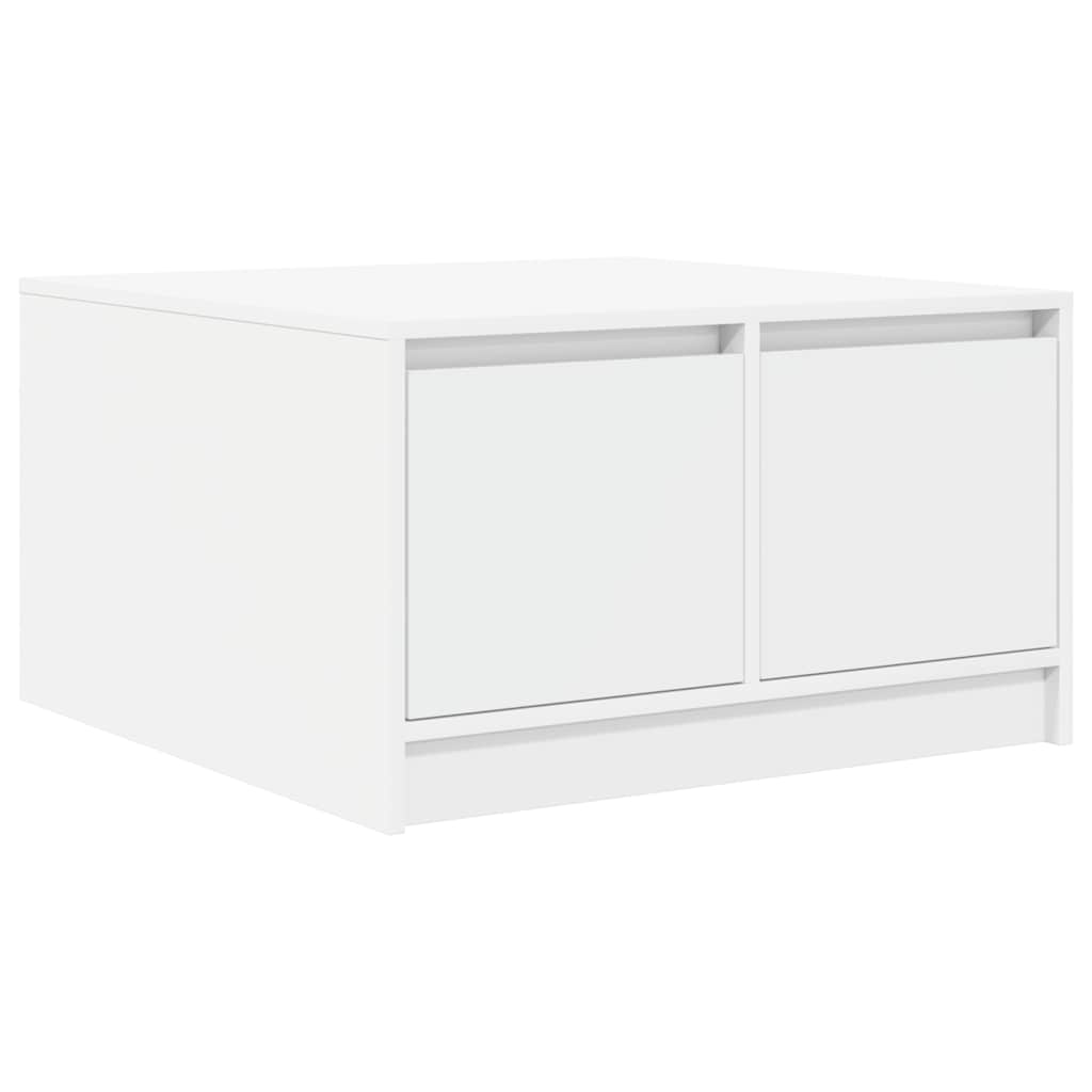 Coffee Table with Drawers White 70.5x70x40 cm