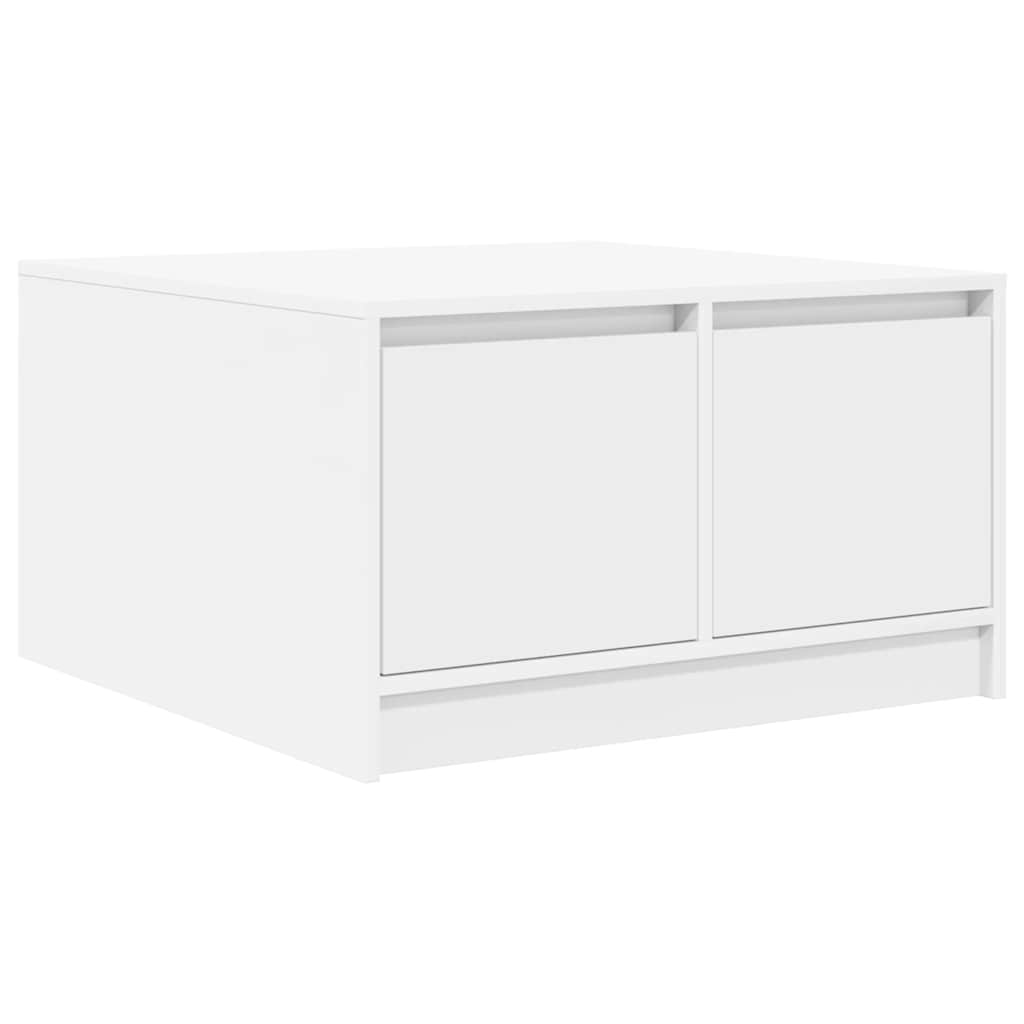 Coffee Table with Drawers White 70.5x70x40 cm