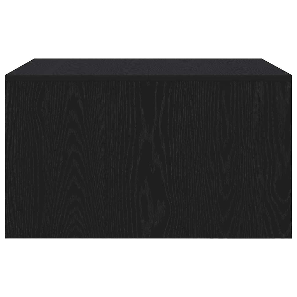 Coffee Table with Drawers Black Oak 70.5x70x40 cm