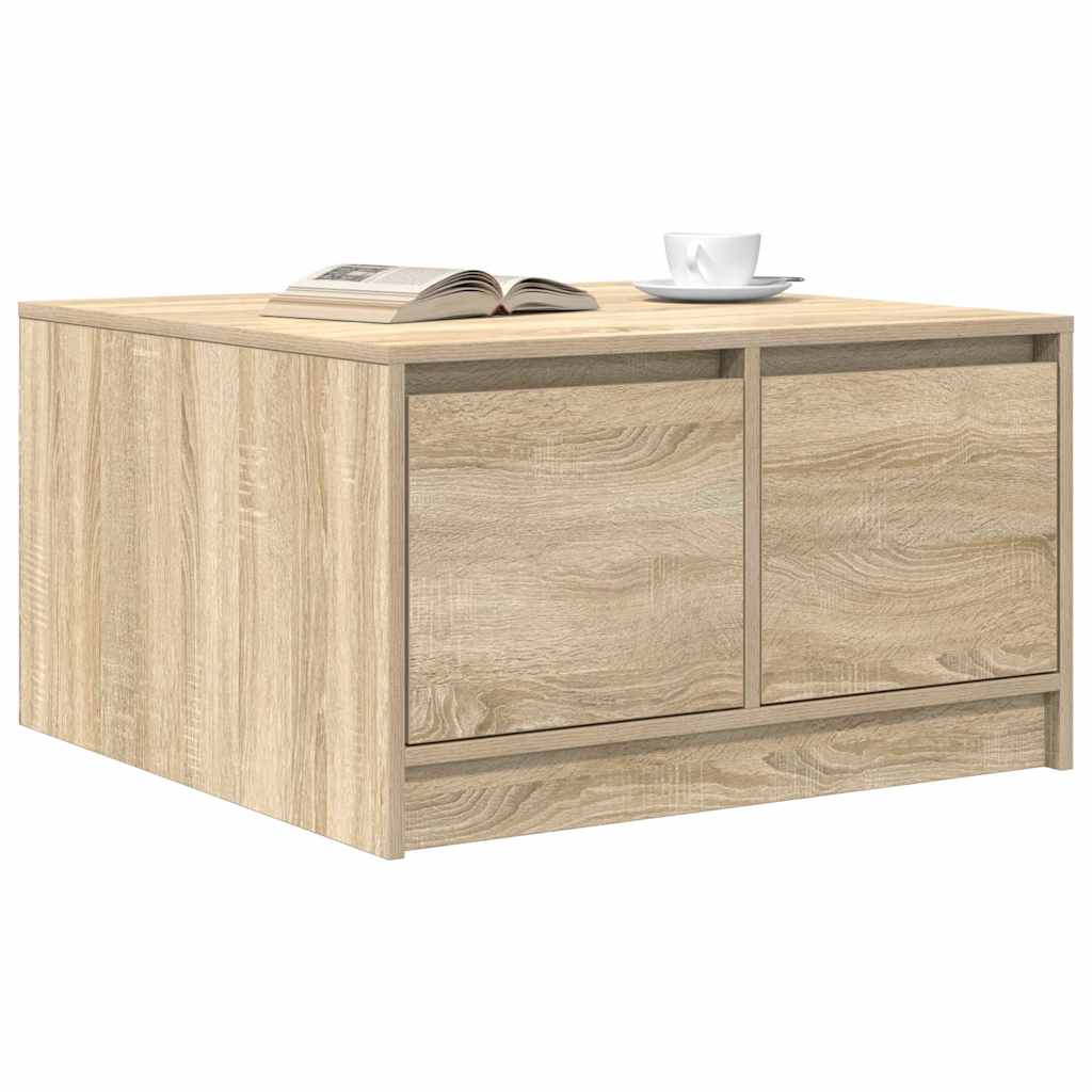 Coffee Table with Drawers Sonoma Oak 70.5x70x40 cm