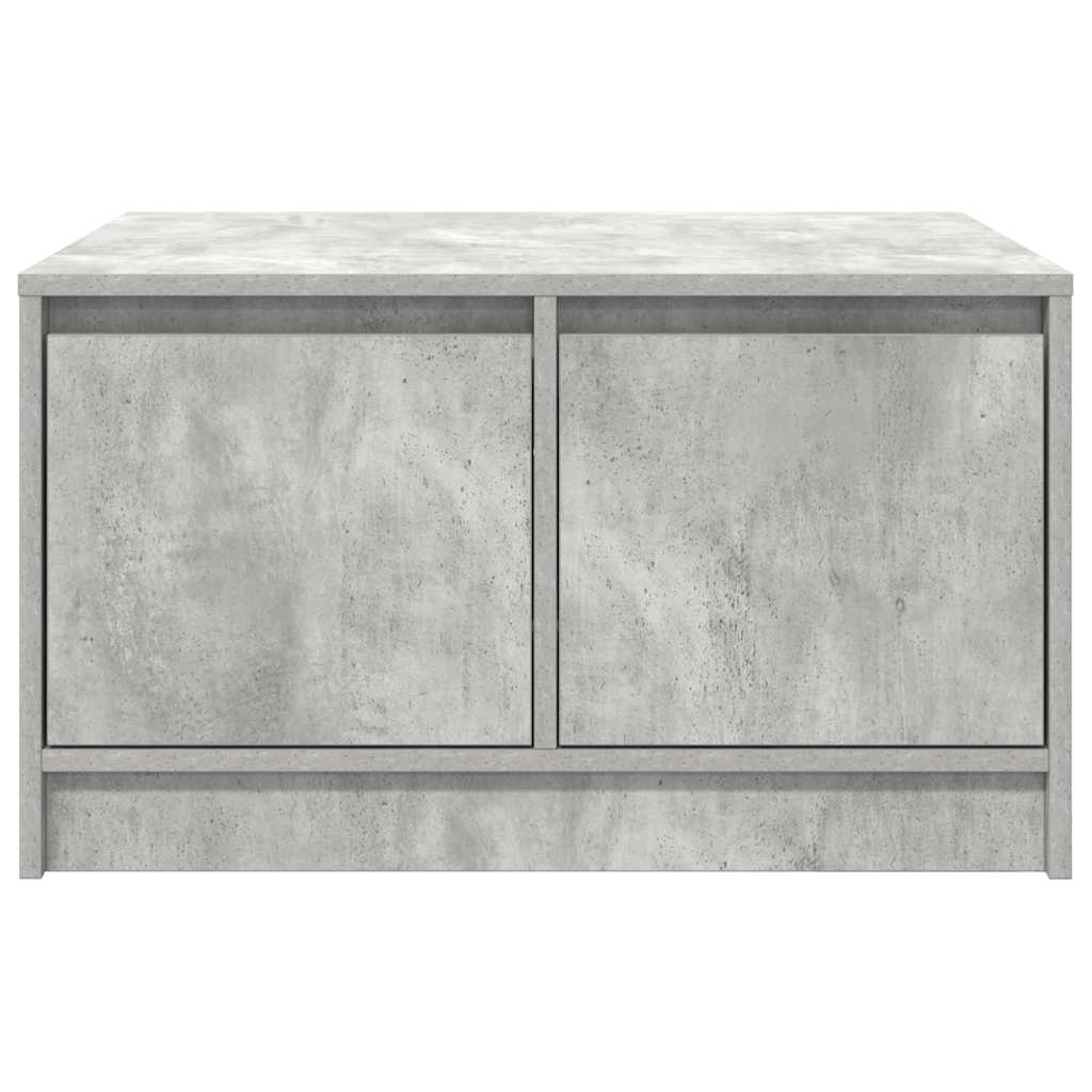 Coffee Table with Drawers Concrete Grey 70.5x70x40 cm