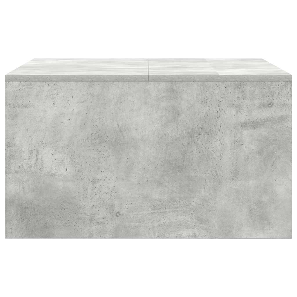 Coffee Table with Drawers Concrete Grey 70.5x70x40 cm