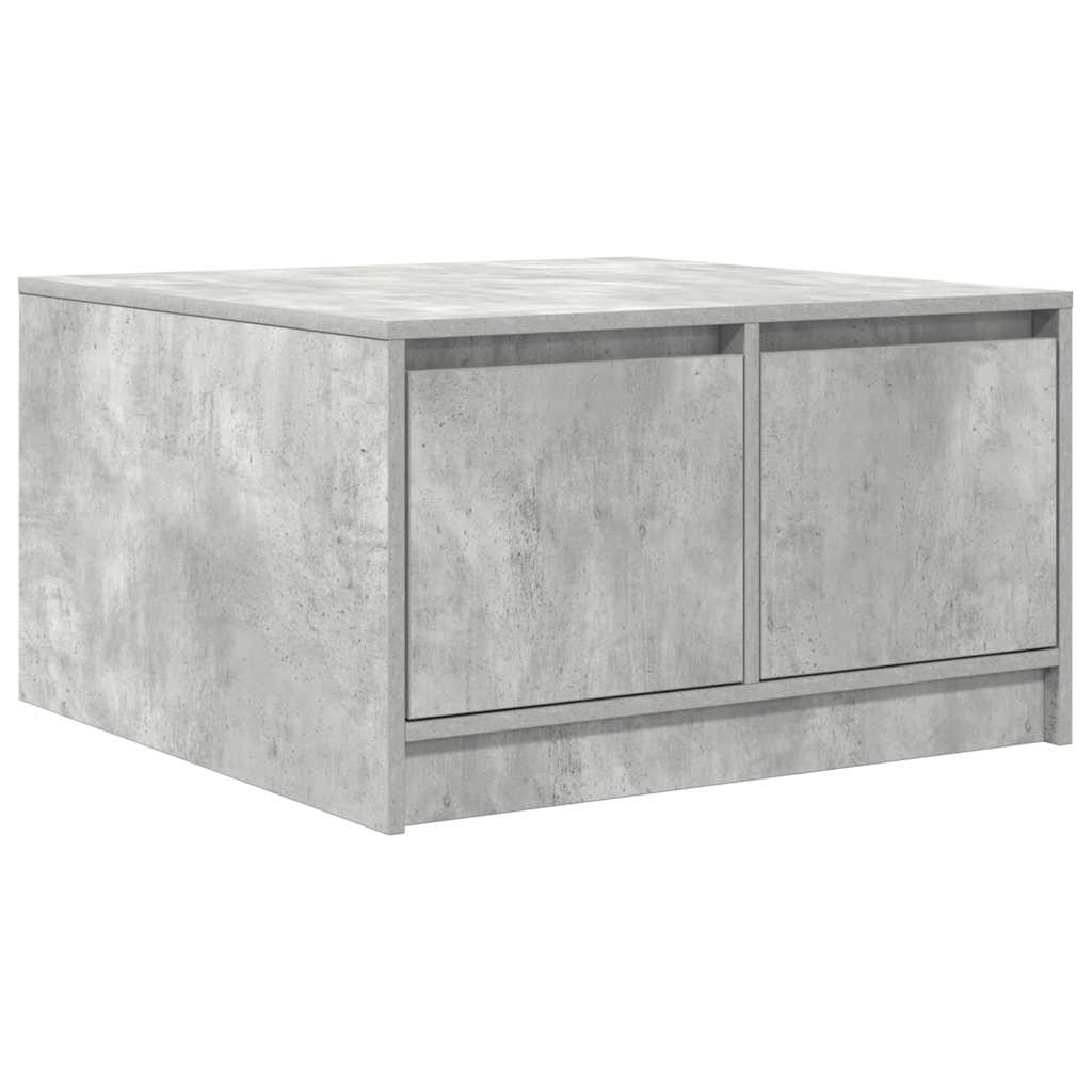 Coffee Table with Drawers Concrete Grey 70.5x70x40 cm