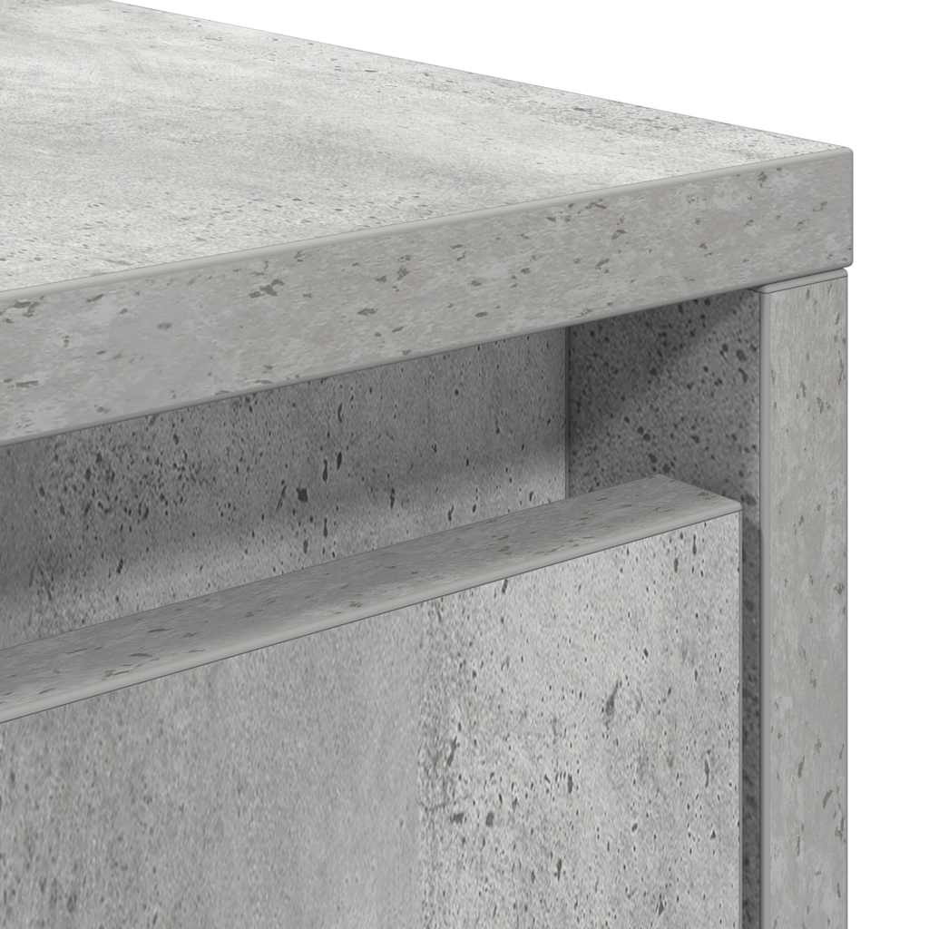Coffee Table with Drawers Concrete Grey 70.5x70x40 cm