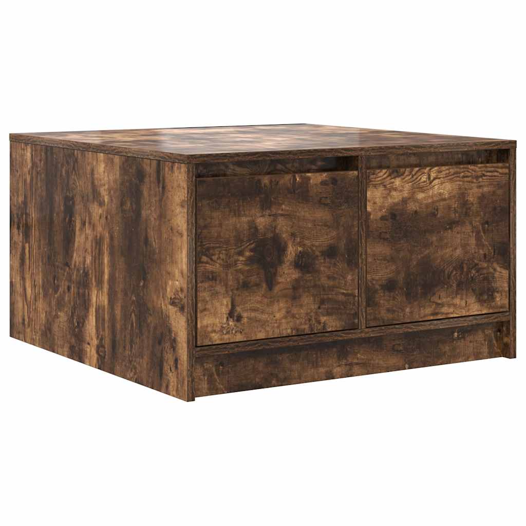 Coffee Table with Drawers Smoked Oak 70.5x70x40 cm