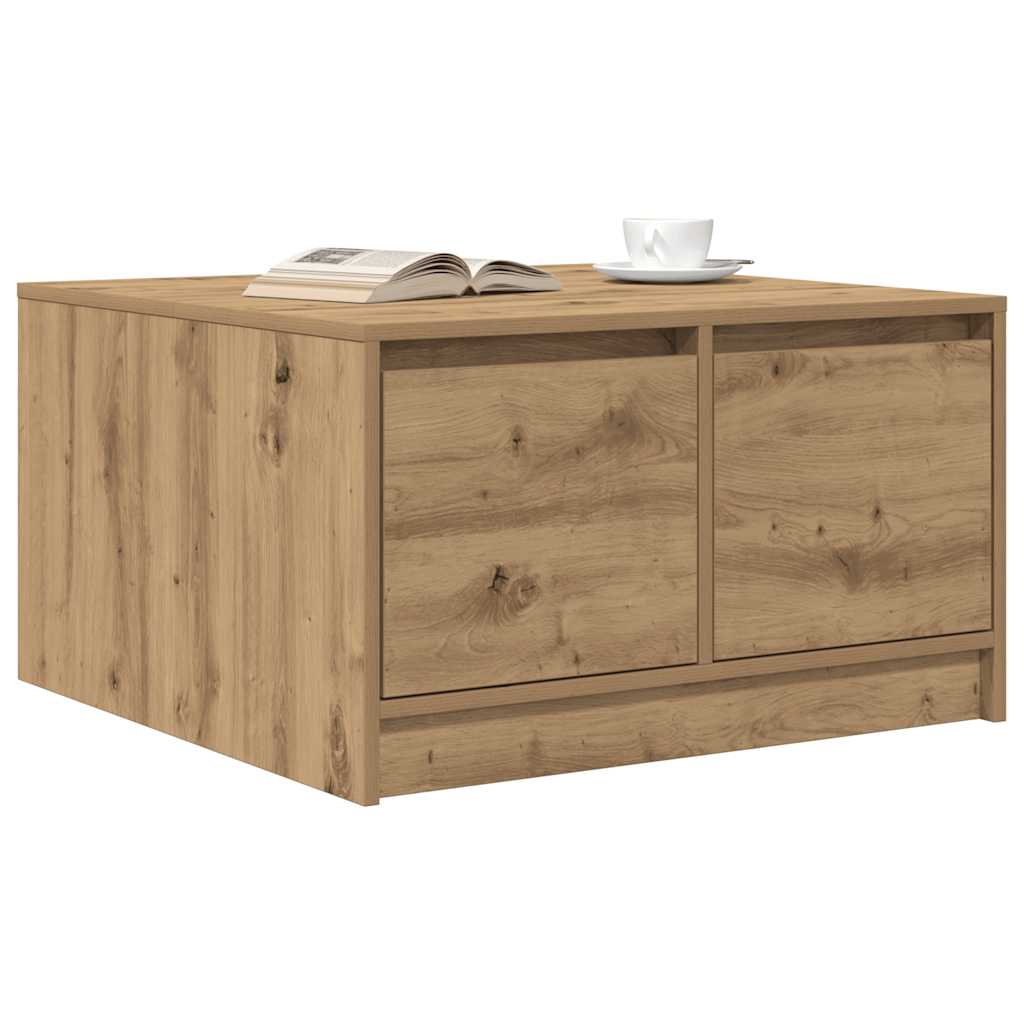 Coffee Table with Drawers Artisan Oak 70.5x70x40 cm