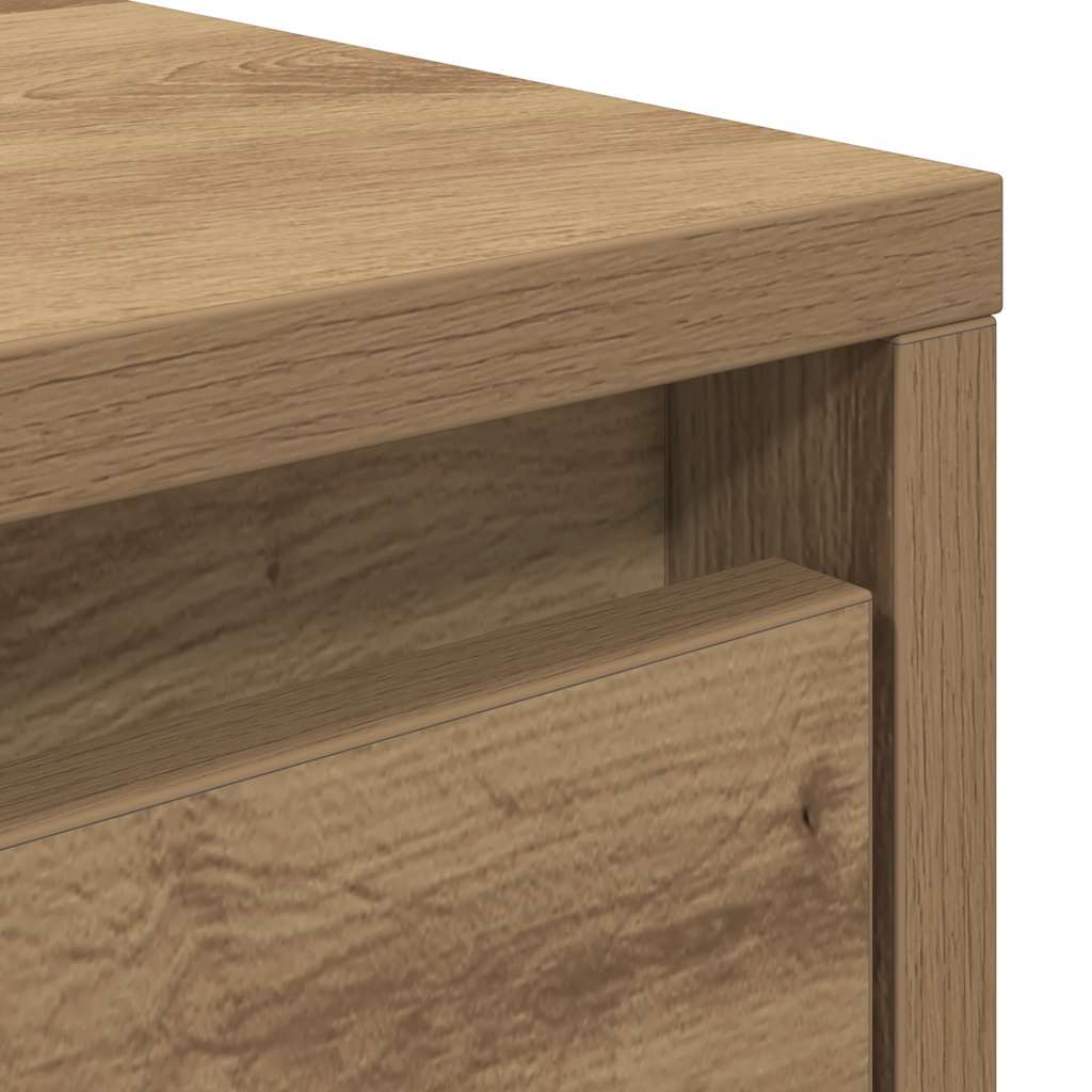 Coffee Table with Drawers Artisan Oak 70.5x70x40 cm
