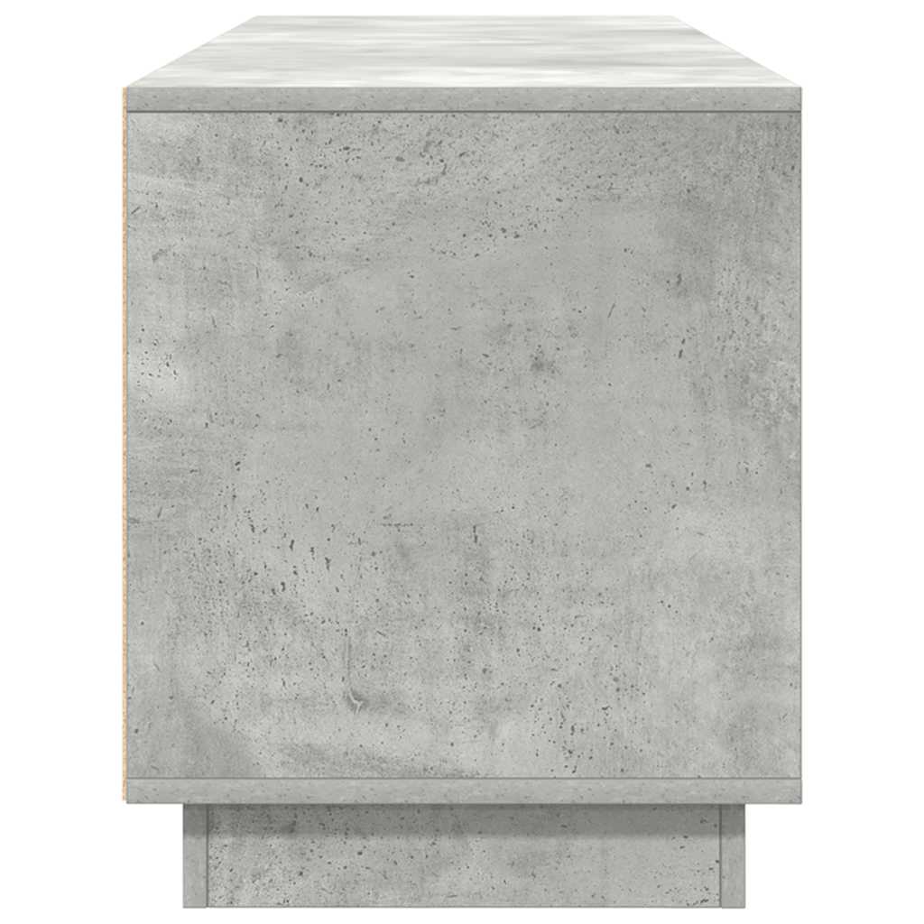 TV Cabinet with LED Lights Concrete Grey 160.5x41x50 cm