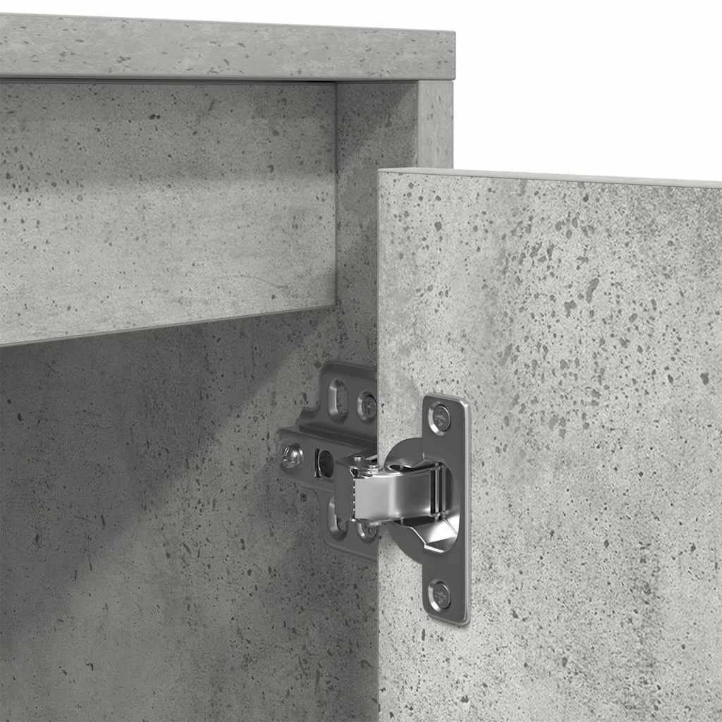 TV Cabinet with LED Lights Concrete Grey 160.5x41x50 cm