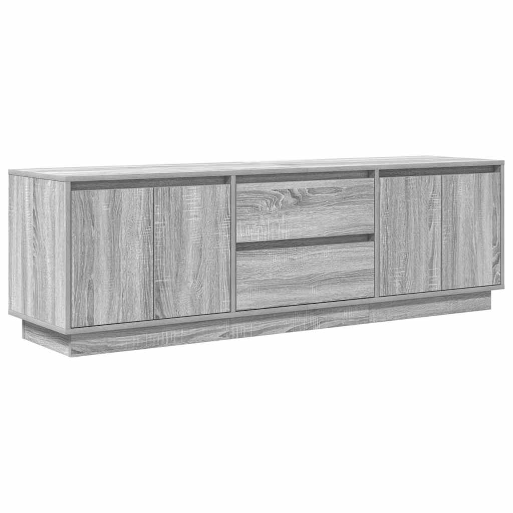 TV Cabinet with LED Lights Grey Sonoma 160.5x41x50 cm