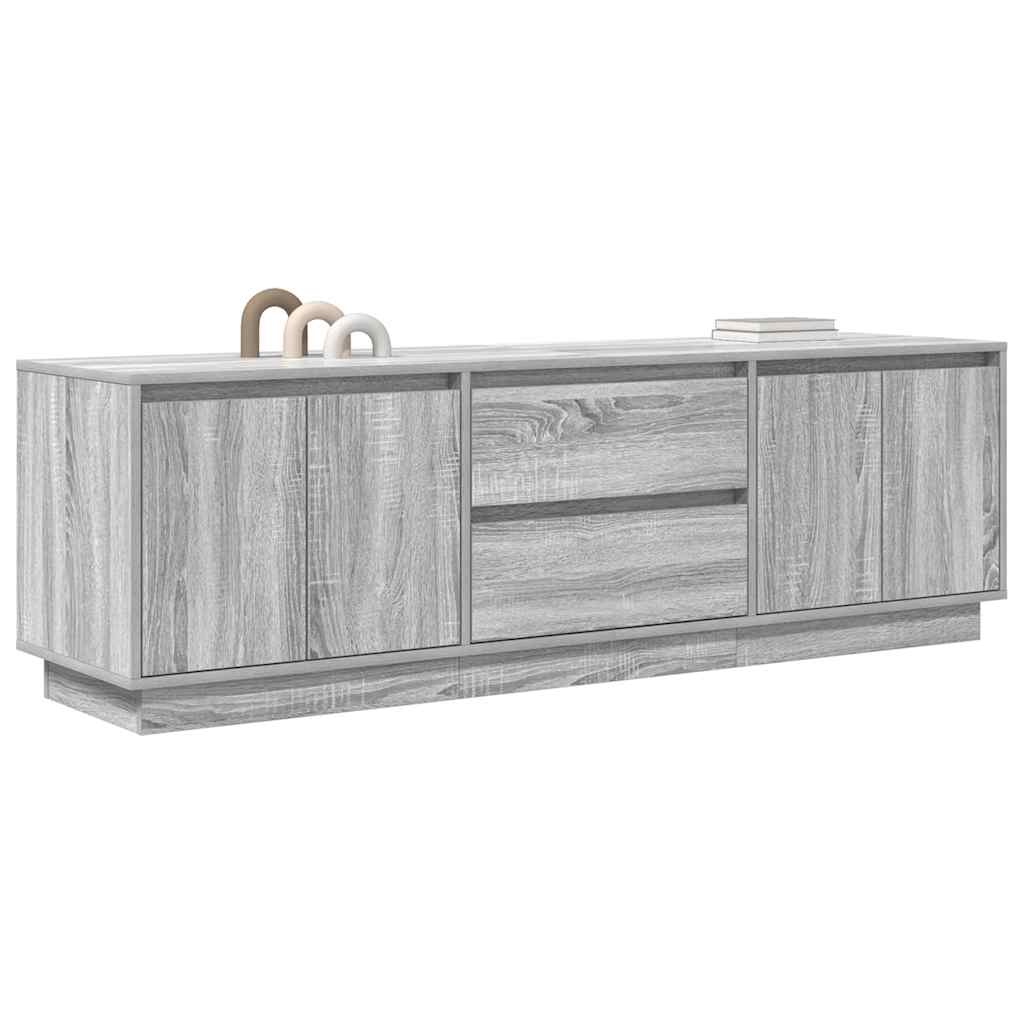 TV Cabinet with LED Lights Grey Sonoma 160.5x41x50 cm