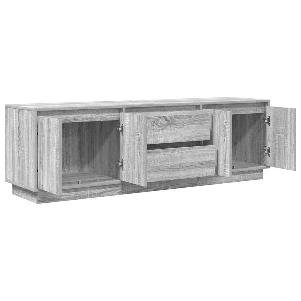 TV Cabinet with LED Lights Grey Sonoma 160.5x41x50 cm