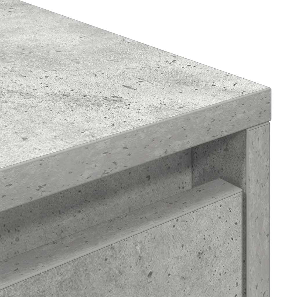 TV Cabinet with LED Lights Concrete Grey 193.5x41x50 cm