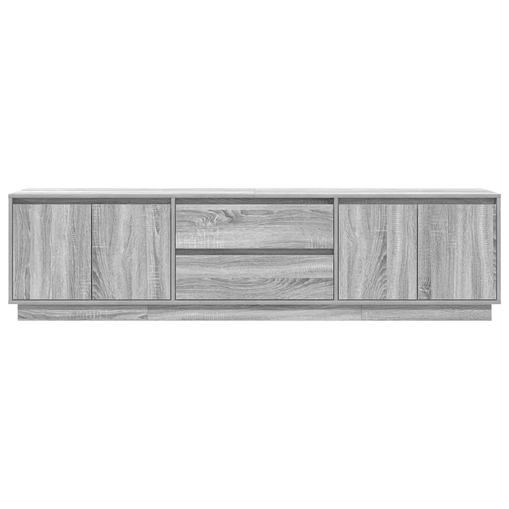 TV Cabinet with LED Lights Grey Sonoma 193.5x41x50 cm