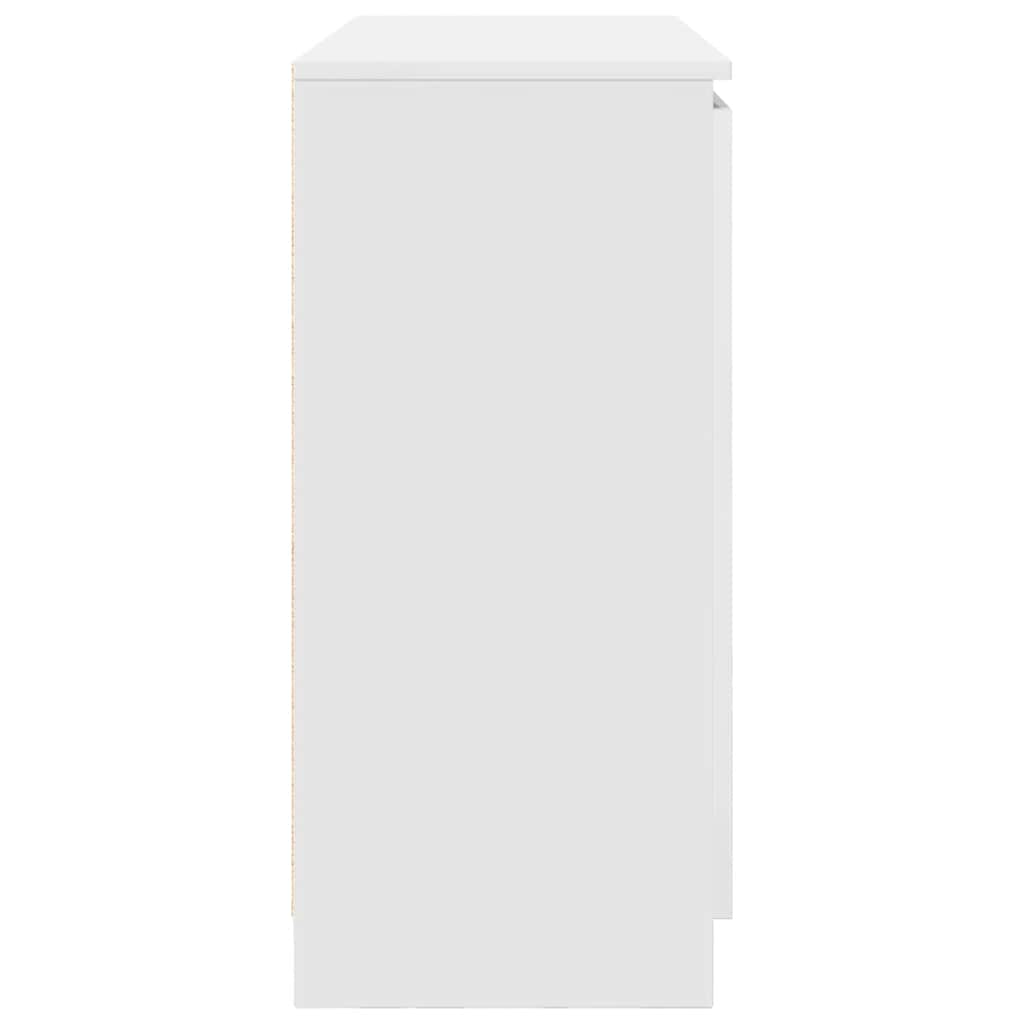 Sideboard with Drawers White 100.5x35x76 cm Engineered Wood