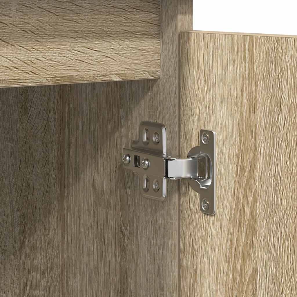 Sideboard with Drawers Sonoma Oak 100.5x35x76 cm Engineered Wood