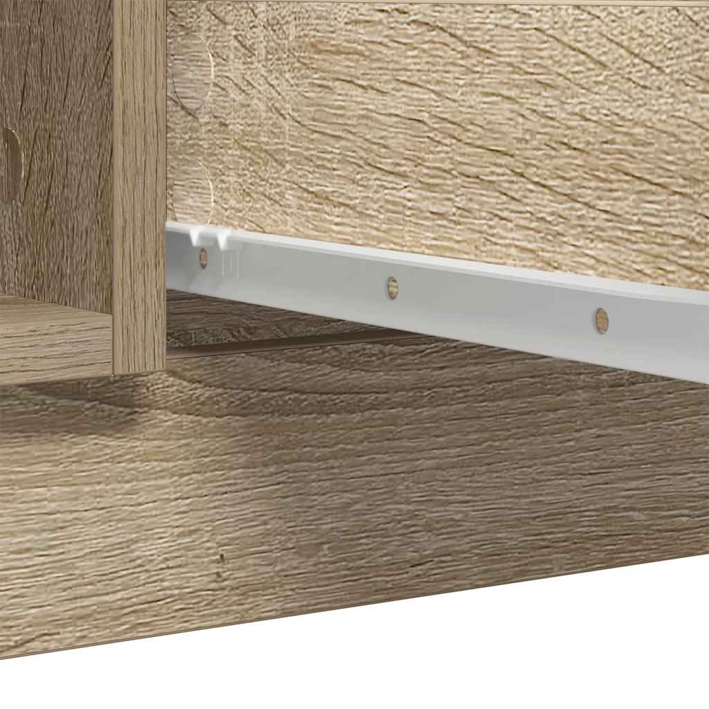 Sideboard with Drawers Sonoma Oak 100.5x35x76 cm Engineered Wood