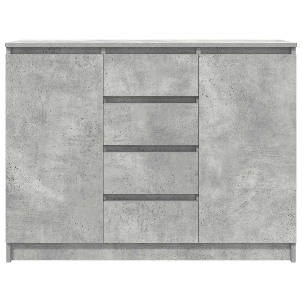 Sideboard with Drawers Concrete Grey 100.5x35x76 cm Engineered Wood