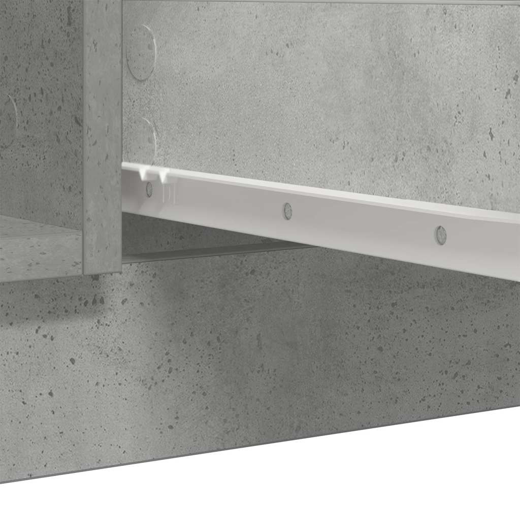 Sideboard with Drawers Concrete Grey 100.5x35x76 cm Engineered Wood