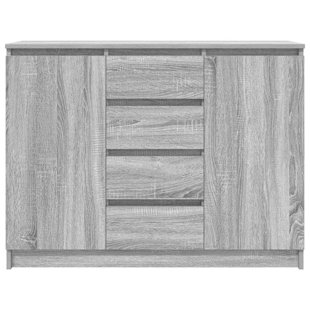 Sideboard with Drawers Grey Sonoma 100.5x35x76 cm Engineered Wood