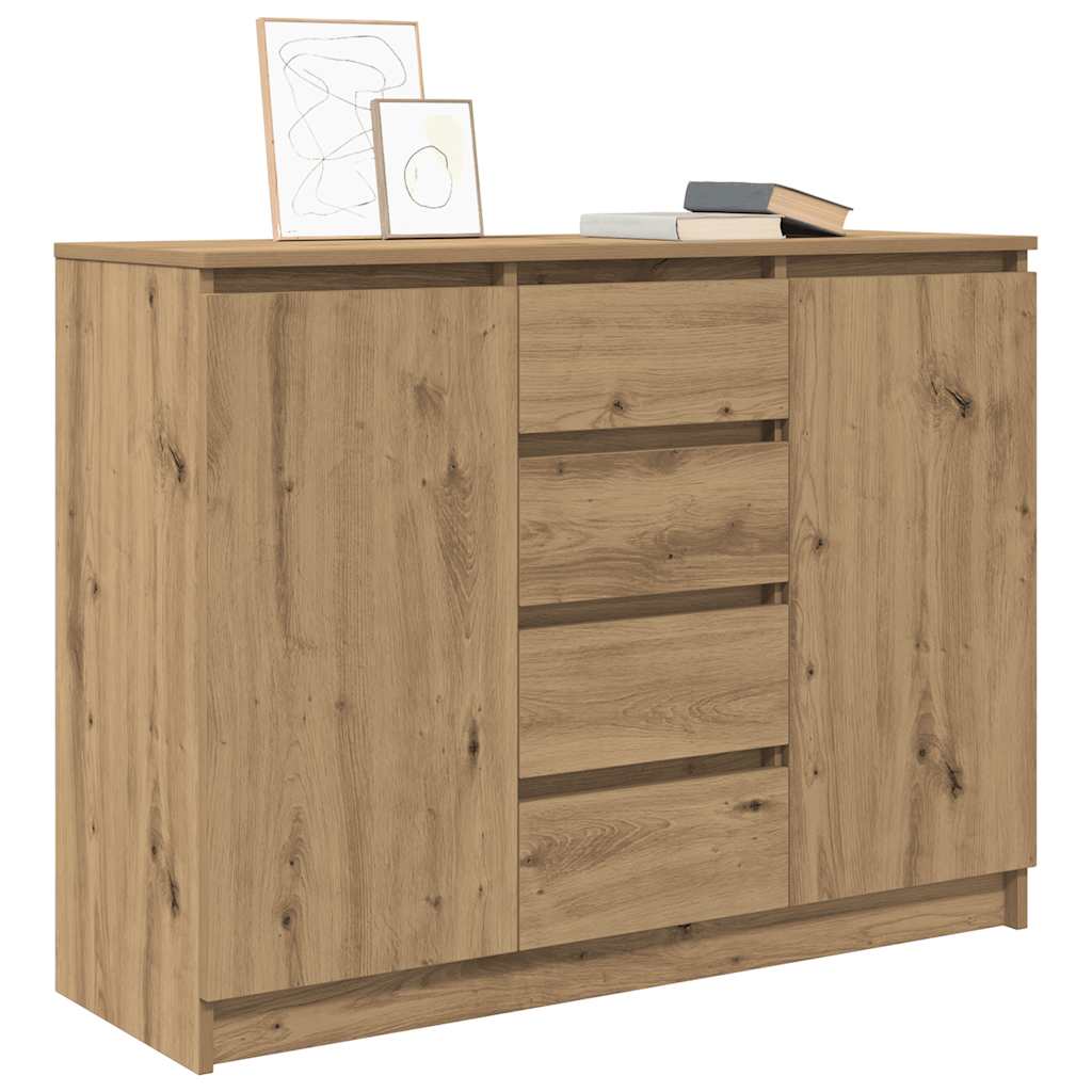 Sideboard with Drawers Artisan Oak 100.5x35x76 cm Engineered Wood