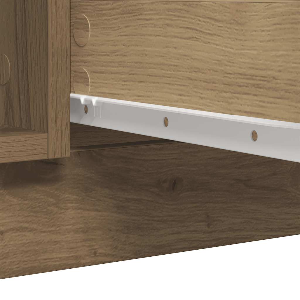 Sideboard with Drawers Artisan Oak 100.5x35x76 cm Engineered Wood