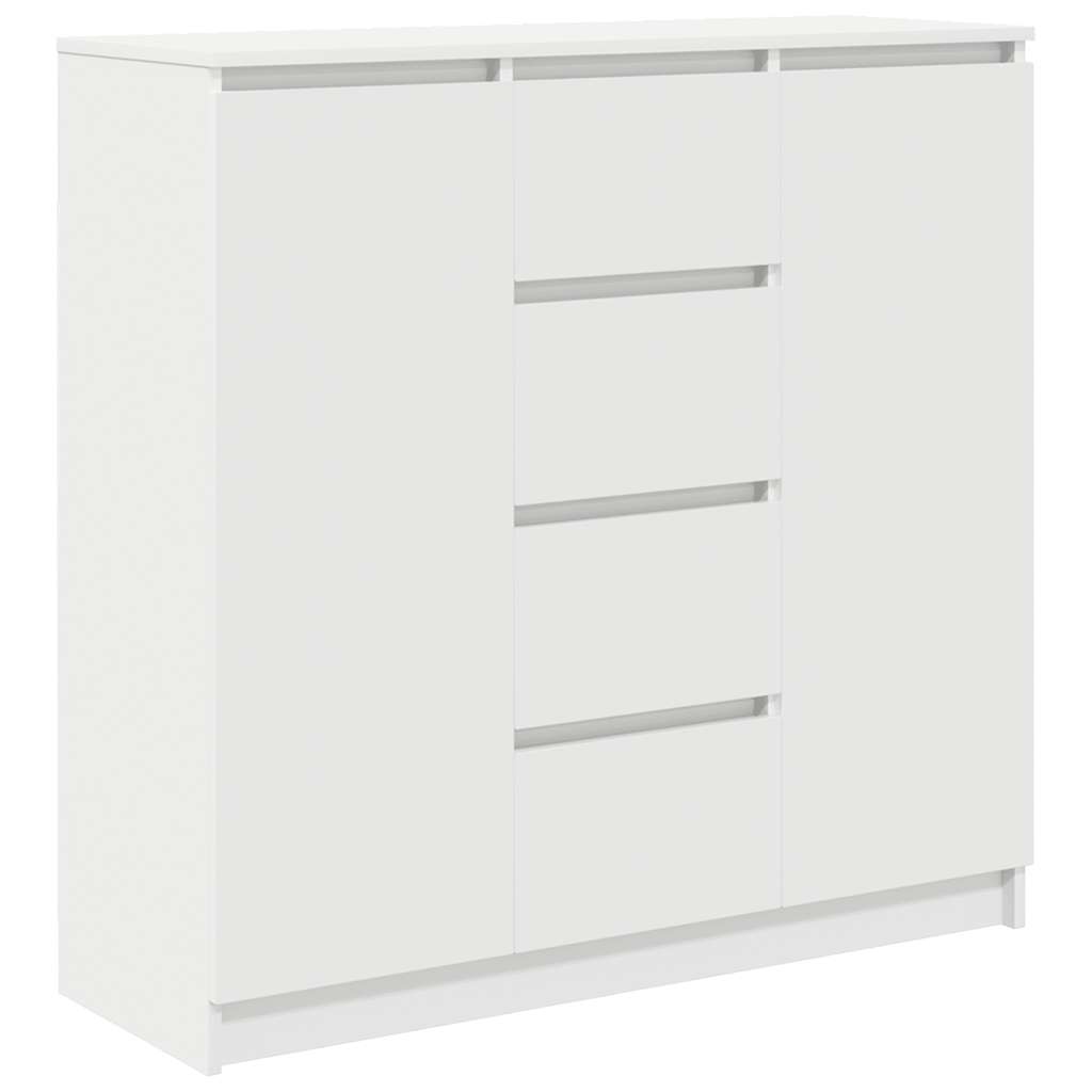 Sideboard with Drawers White 100.5x35x98.5 cm Engineered Wood